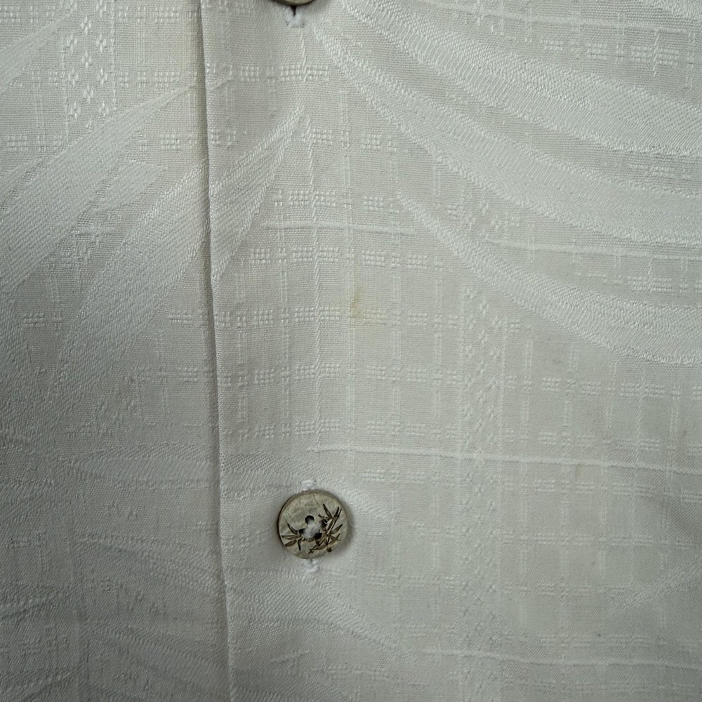 Tommy Bahama Shirt Mens Large White Floral Short Sleeve Button Up Hawaiian - Picture 5 of 15
